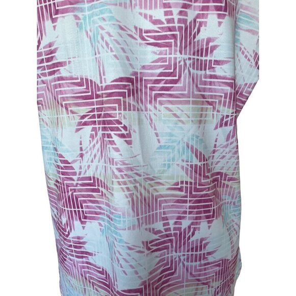 Pebble Beach XL Dry-Luxe Performance Sleeveles Polo Shirt Top White Pink Stretch - Picture 3 of 14